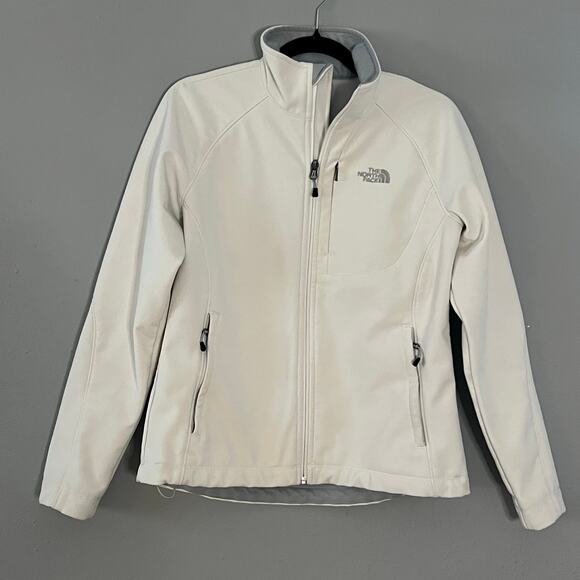 The North Face Women’s Apex Bionic Softshell Jacket Cream White Size M Windproof - Picture 1 of 3